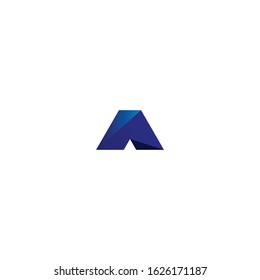 Letter A logo with a shape like a luxurious 3D prism makes this design unique, modern.
