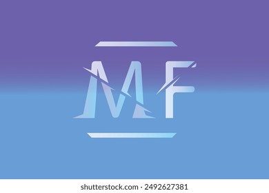 Letter logo with shape, letter vector design on gradient color background