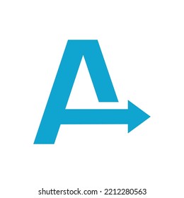 letter A logo simple abstract vector