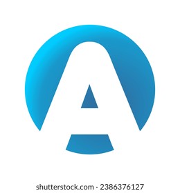 The letter A logo is simple and attractive