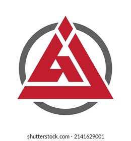 letra A logotipo , sencillo y limpio