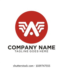 Letter A logo simple and clean design