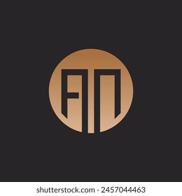 Letter logo AN simple concept Premium Vector