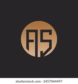 Letter logo AS simple concept Premium Vector