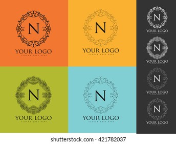 Letter Logo. Simple and elegant floral design logo, Elegant luxury vector logo design 