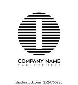 The letter I logo with a simple and elegant style is suitable for use by various companies or for personal use