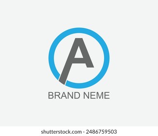 letter A logo simple free text creative design