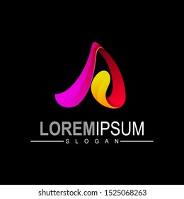 Letter A logo with simple look, 3d  icon, company logo