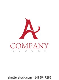 Letter A Logo. simple, modern, clean logo. look confident.