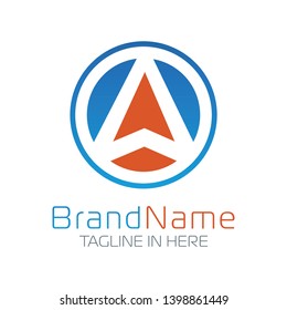 Letter A Logo With Simple and Modern Shape