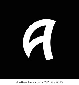 the letter A logo is simple, unique and elegant