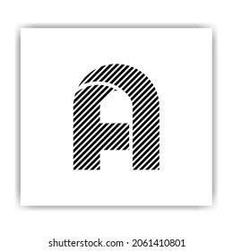 Letter A logo with slash element