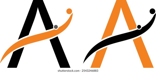 letter A logo. slice logo design concept template Vector 