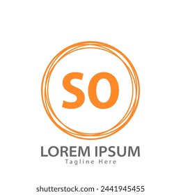 letter SO logo. SO. SO logo design vector illustration for creative company, business, industry
