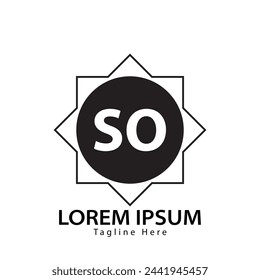 letter SO logo. SO. SO logo design vector illustration for creative company, business, industry
