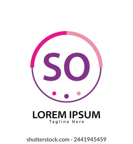 letter SO logo. SO. SO logo design vector illustration for creative company, business, industry
