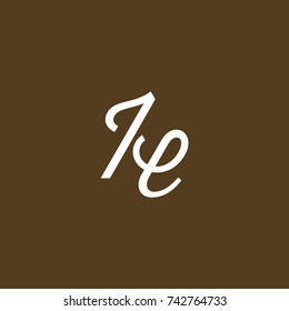 IE Letter logo with square background