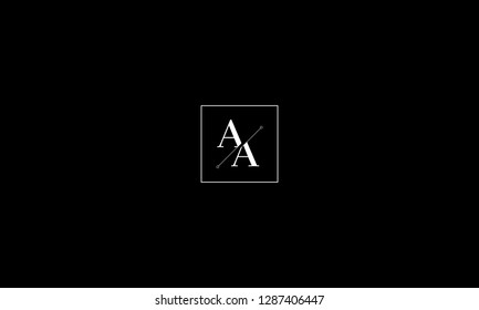 LETTER A AND A LOGO WITH SQUARE FRAME FOR LOGO DESIGN OR ILLUSTRATION USE