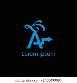 A letter logo stock illustrations. a Letter logo creative vector image.