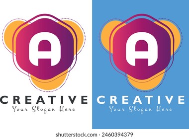 A Letter Logo in Stylish Shape . Creative Letter Logo 
