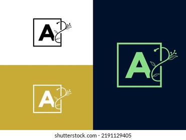 El logotipo de la letra A es adecuado para salones, boutiques y más.