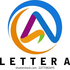 letter A logo symbol design vector