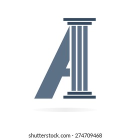 Letter A logo or symbol icon