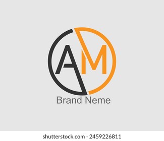 AM letter logo symbol  illustration Company business logo template Free vector