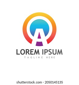 A letter logo and symbol illustration design