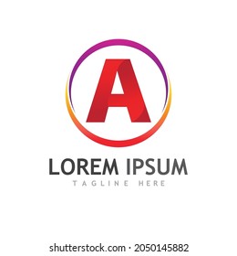 A letter logo and symbol illustration design