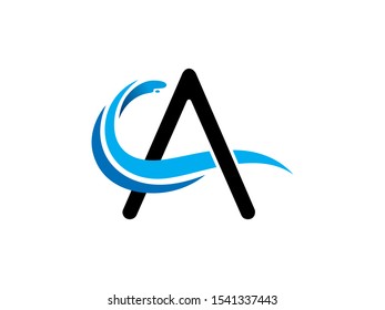 A Letter logo or symbol template