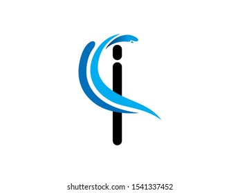 I letter logo or symbol template