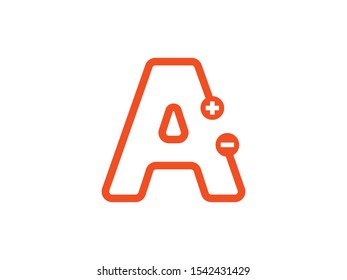 A Letter logo or symbol template