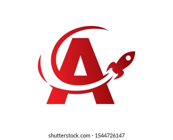 A Letter logo or symbol template design