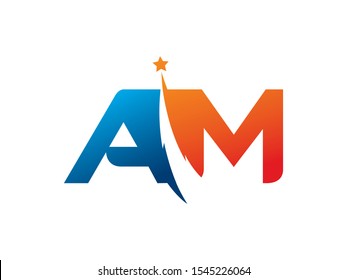AM Letter logo or symbol template design