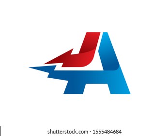 A Letter logo or symbol template design