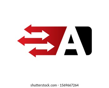 A Letter logo or symbol template design