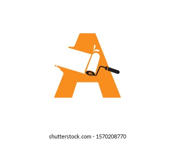 A Letter logo or symbol template design