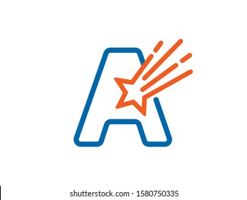 A Letter logo or symbol template design