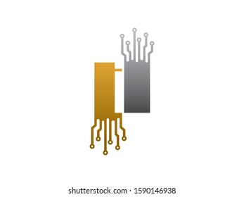 I letter logo or symbol template design
