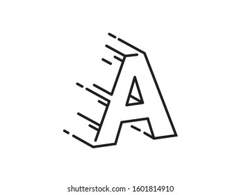 A Letter logo or symbol template design