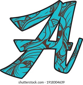 A Letter logo or symbol template design