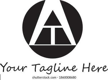 A letter logo with tagline