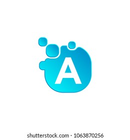 letter a logo template