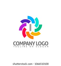 I LETTER LOGO TEMPLATE