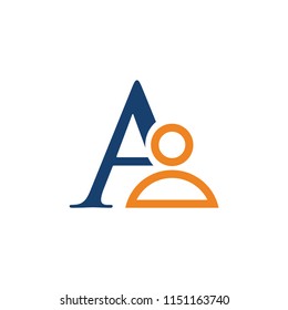 letter a logo template