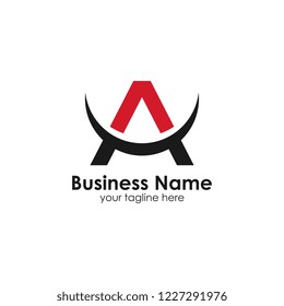 letter a logo template