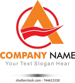 Letter A logo template