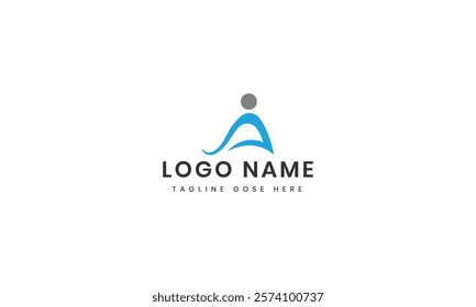 a letter logo template with abstract