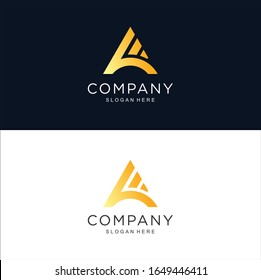 letter A logo template. Abstract icon,  Simple and clean flat design of letter A logo vector template. Letter A logo for business. 